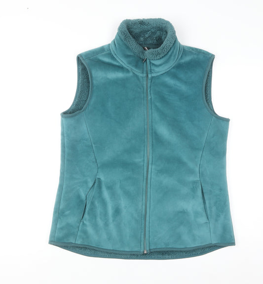 Woolworths Womens Green Fleece Waistcoat Bodywarmer M