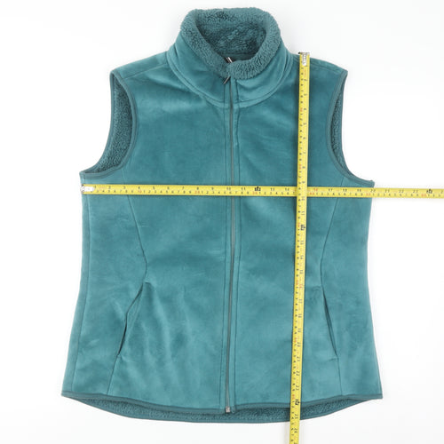 Woolworths Womens Green Fleece Waistcoat Bodywarmer M