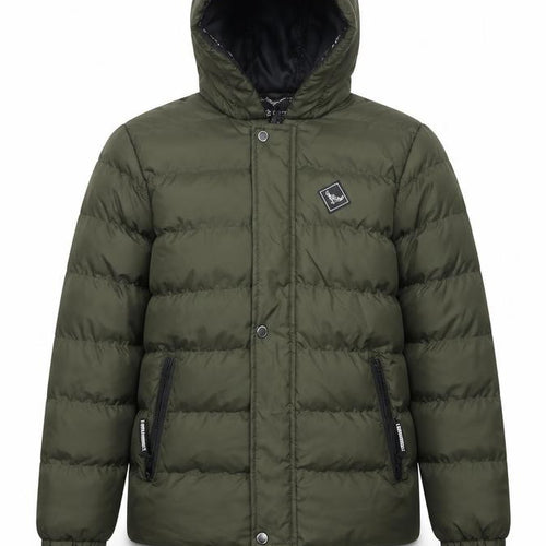 Threadboys Boys Green 11-12 Years Hooded Puffer Jacket Winter Coat