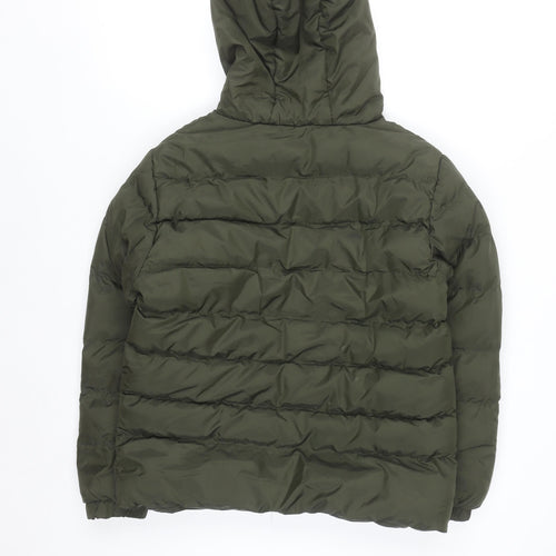 Threadboys Boys Green 11-12 Years Hooded Puffer Jacket Winter Coat