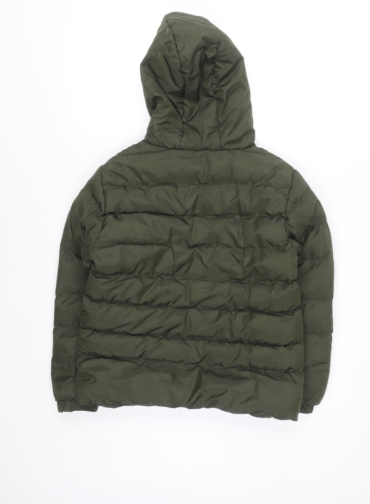 Threadboys Boys Green 11-12 Years Hooded Puffer Jacket Winter Coat