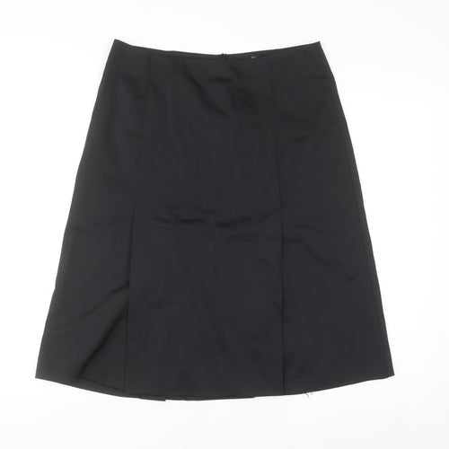 Jacob Women's Black A-Line Knee Length Stretch Skirt Size 10