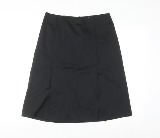 Jacob Women's Black A-Line Knee Length Stretch Skirt Size 10