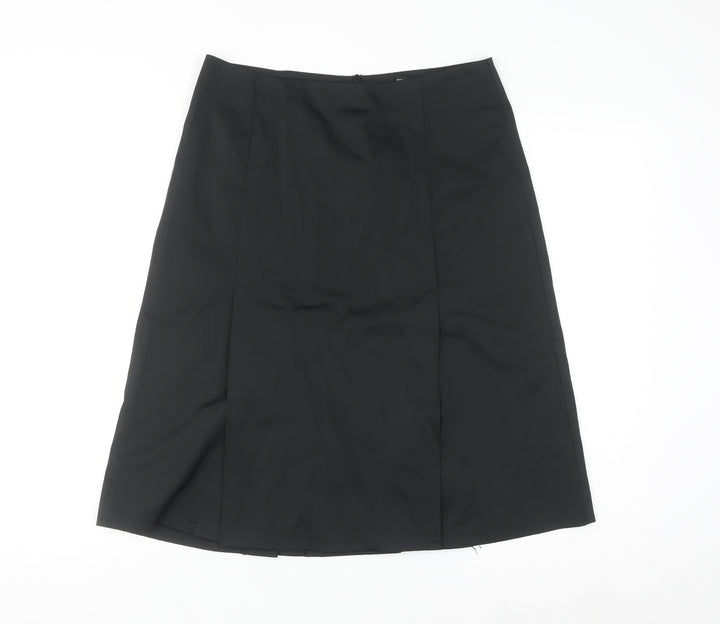 Jacob Women's Black A-Line Knee Length Stretch Skirt Size 10