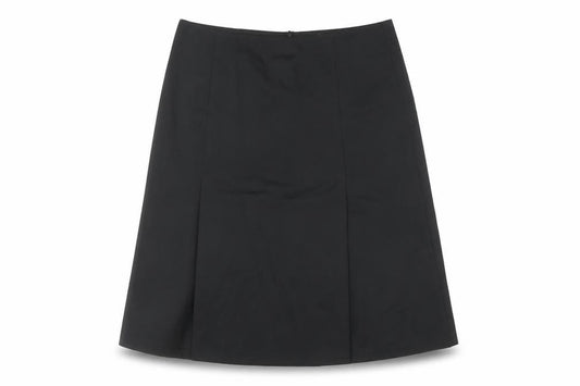 Front view of Jacob Women's Black A-Line Knee Length Stretch Skirt, size 10