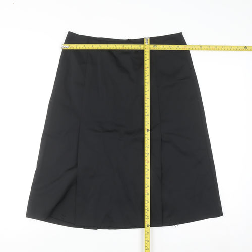 Jacob Women's Black A-Line Knee Length Stretch Skirt Size 10