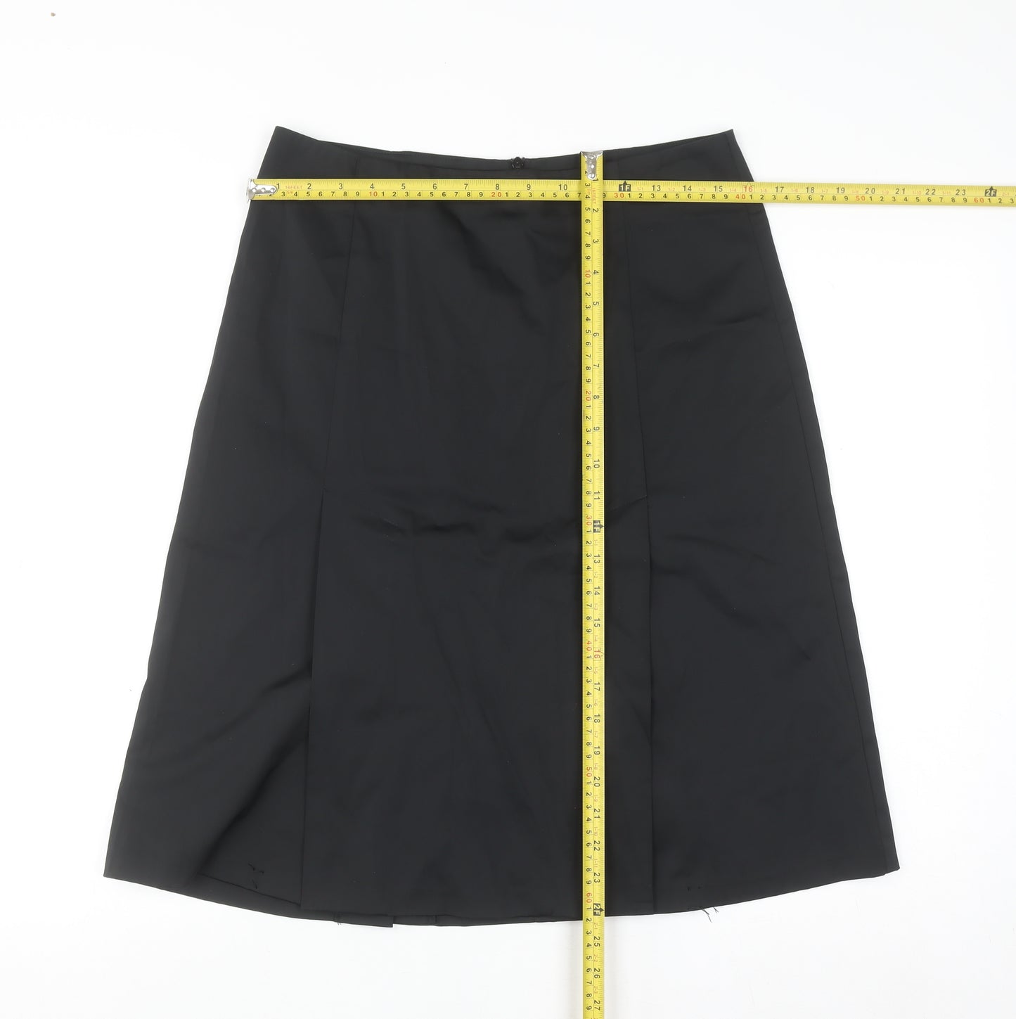 Jacob Women's Black A-Line Knee Length Stretch Skirt Size 10