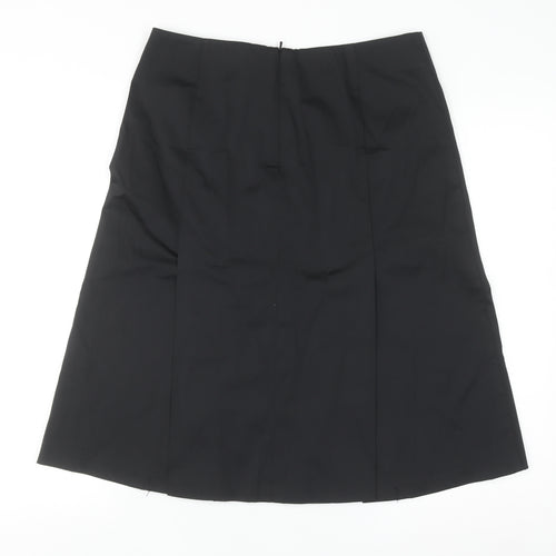 Jacob Women's Black A-Line Knee Length Stretch Skirt Size 10