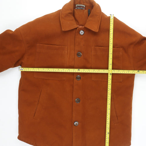 Reclaimed Vintage Men's Brown Lined Button Jacket Size S 38in Regular Fit