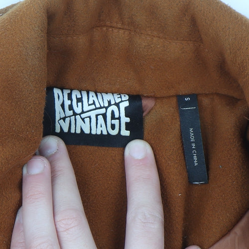 Reclaimed Vintage Men's Brown Lined Button Jacket Size S 38in Regular Fit