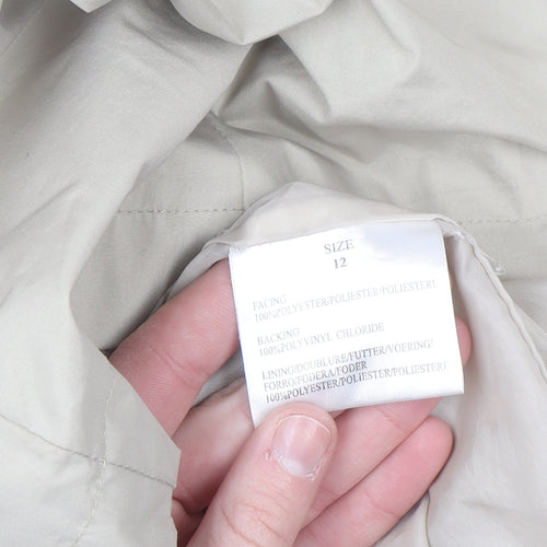ALIEN OUTERWEAR Womens Beige Belted Trench Coat Size 12