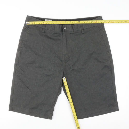 Volcom Men's Grey Chino Shorts Size 34 Classic Fit Casual