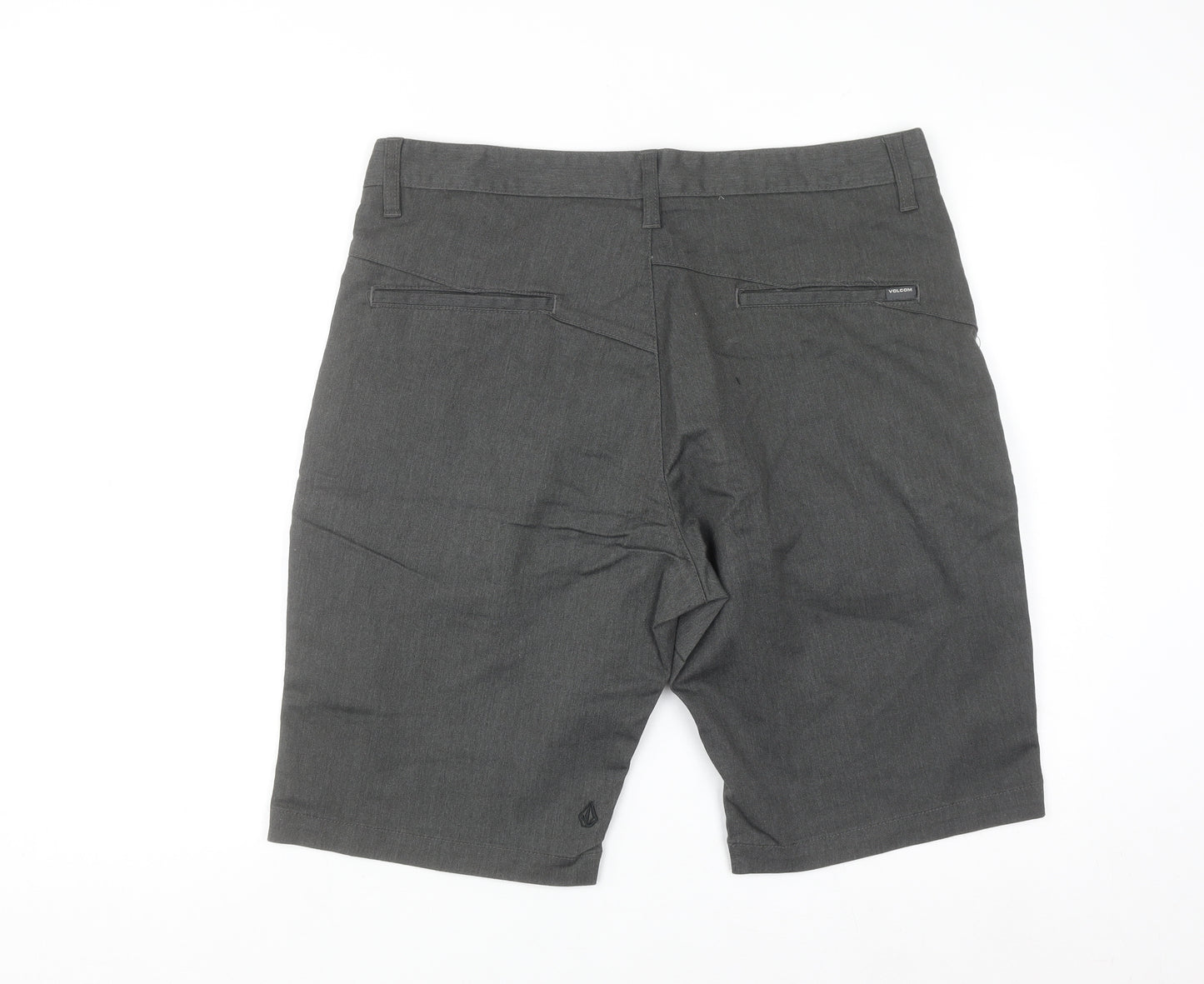 Volcom Men's Grey Chino Shorts Size 34 Classic Fit Casual