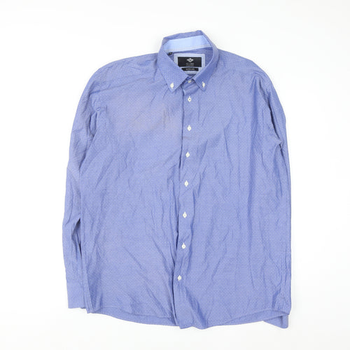 Yachting Company Men's Blue Long Sleeve Button-Up Shirt XL
