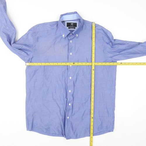 Yachting Company Men's Blue Long Sleeve Button-Up Shirt XL