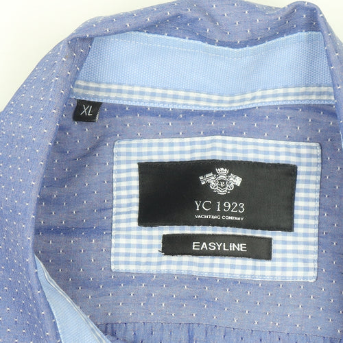 Yachting Company Men's Blue Long Sleeve Button-Up Shirt XL