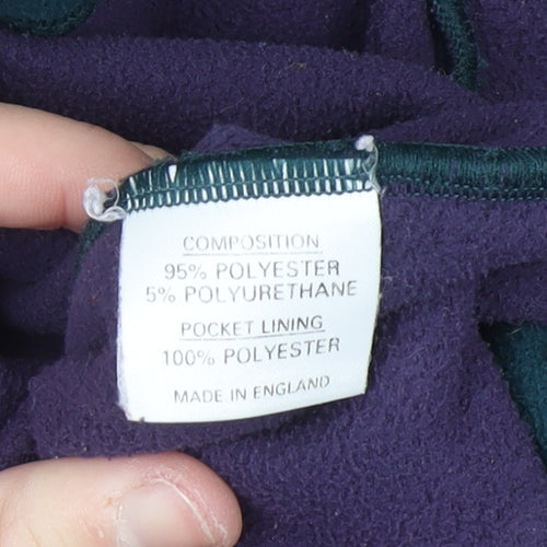 DuoFold Women's Green Full Zip Fleece Sweatshirt Size S Polyester Blend