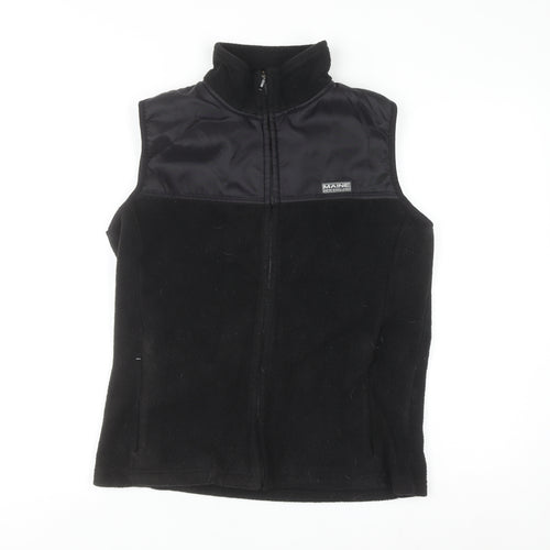 Maine New England Women's Black Fleece Zip Waistcoat Size 10