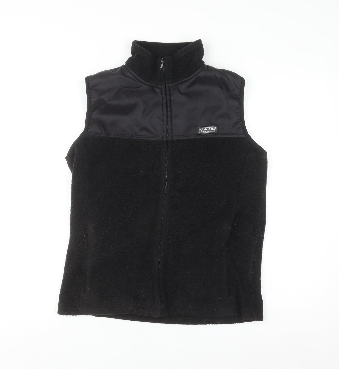 Maine New England Women's Black Fleece Zip Waistcoat Size 10