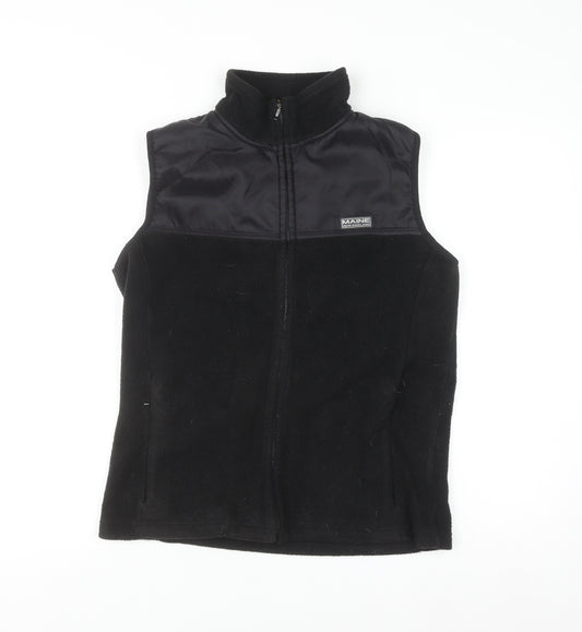 Maine New England Women's Black Fleece Zip Waistcoat Size 10