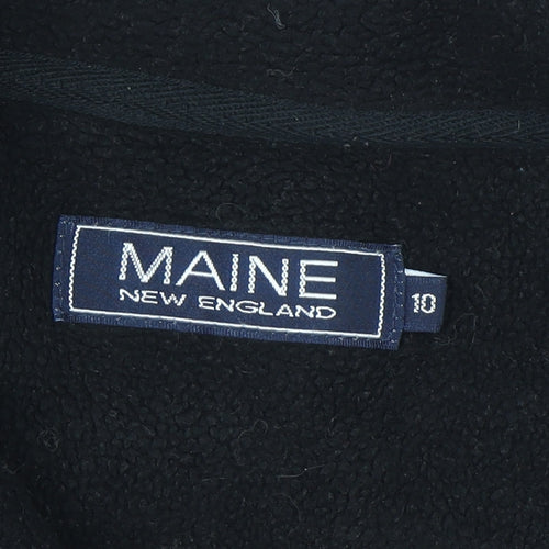 Maine New England Women's Black Fleece Zip Waistcoat Size 10