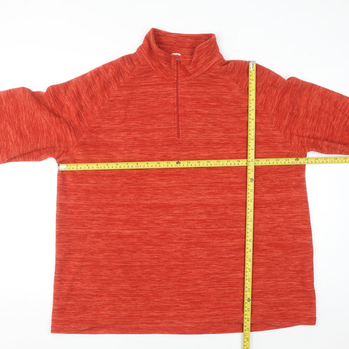 Mountain Warehouse Men's Red XL Half Zip Fleece Sweatshirt