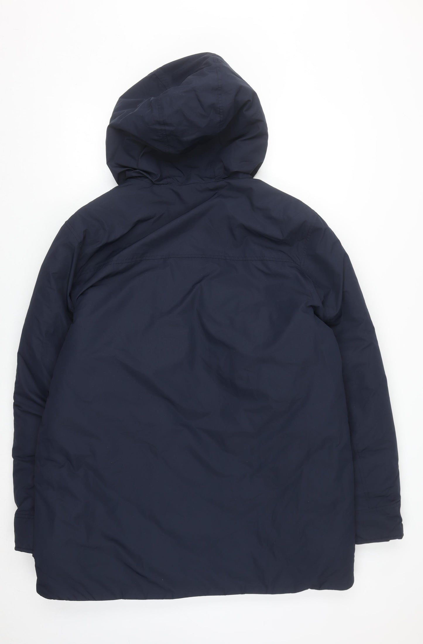 Marks and Spencer Men's Blue L Regular Hooded Parka Coat