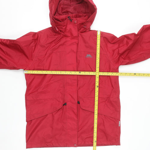 Trespass Men Red Waterproof Hooded Rain Jacket Size S