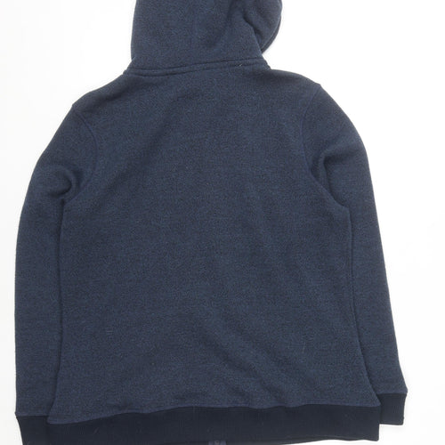 Weird Fish Women's Navy Full Zip Hooded Fleece Jacket Size 16