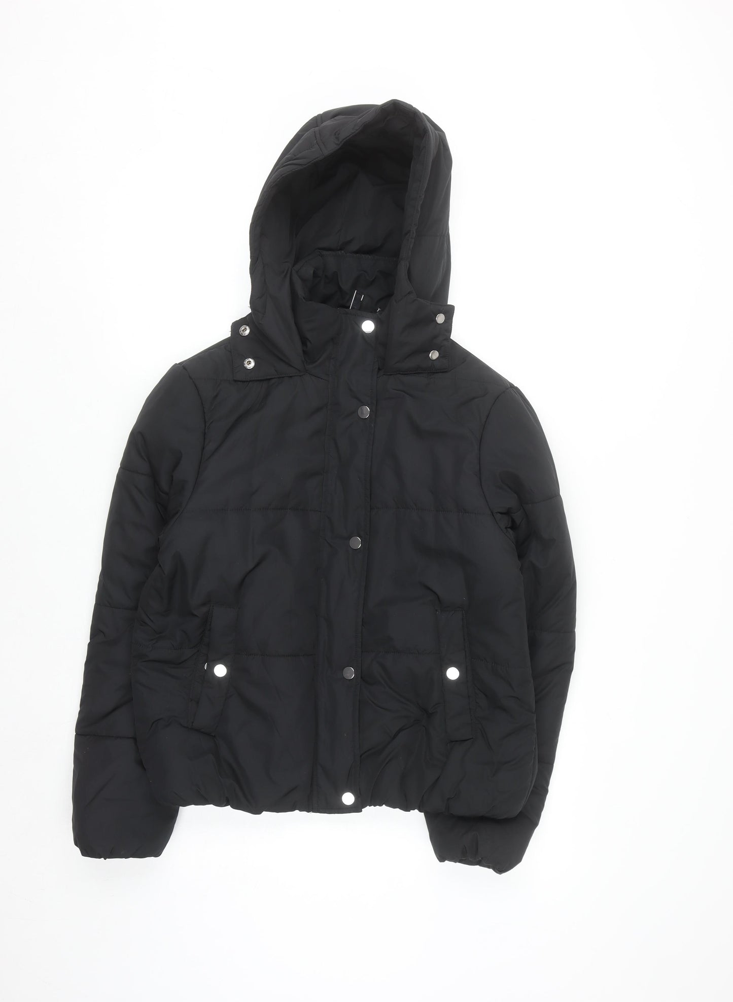 Marks and Spencer Women's Black Size 10 Hooded Puffer Jacket