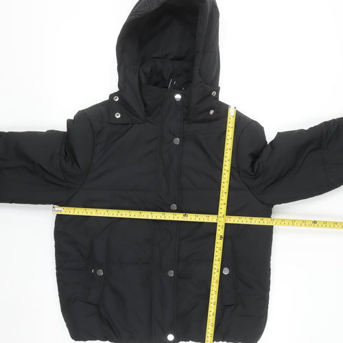 Marks and Spencer Women's Black Size 10 Hooded Puffer Jacket