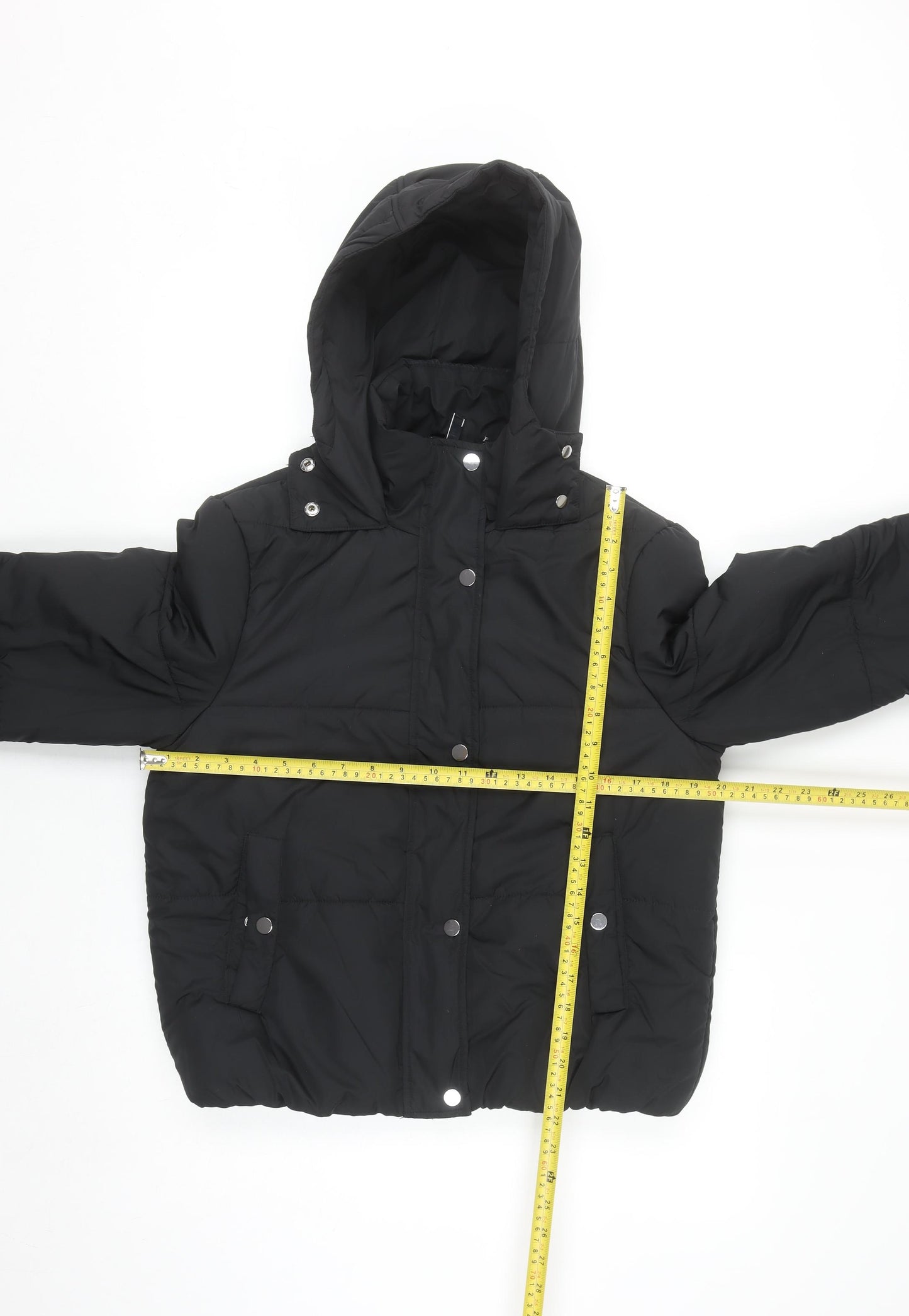 Marks and Spencer Women's Black Size 10 Hooded Puffer Jacket
