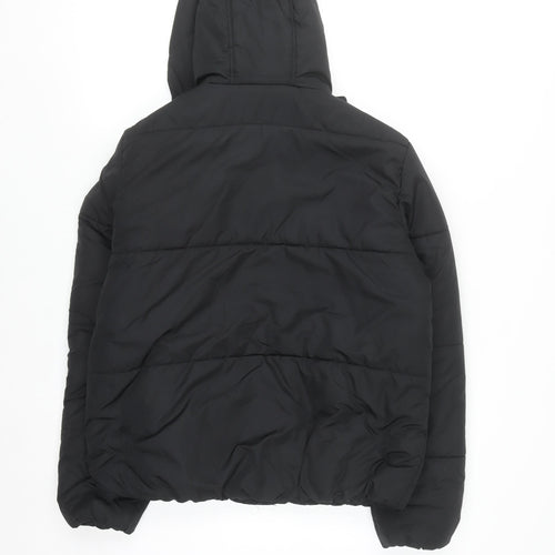 Marks and Spencer Women's Black Size 10 Hooded Puffer Jacket