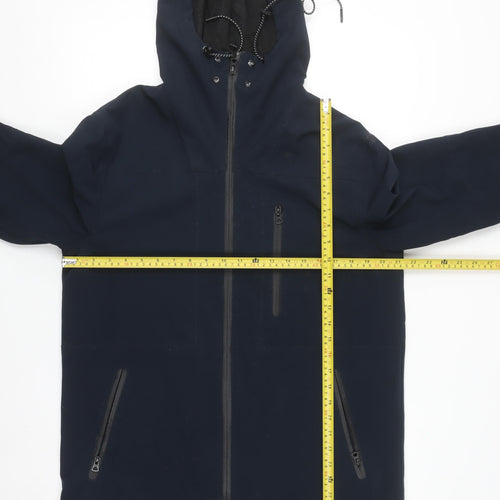 Nanny State Men's Blue Hooded Soft Shell Jacket Medium Windproof