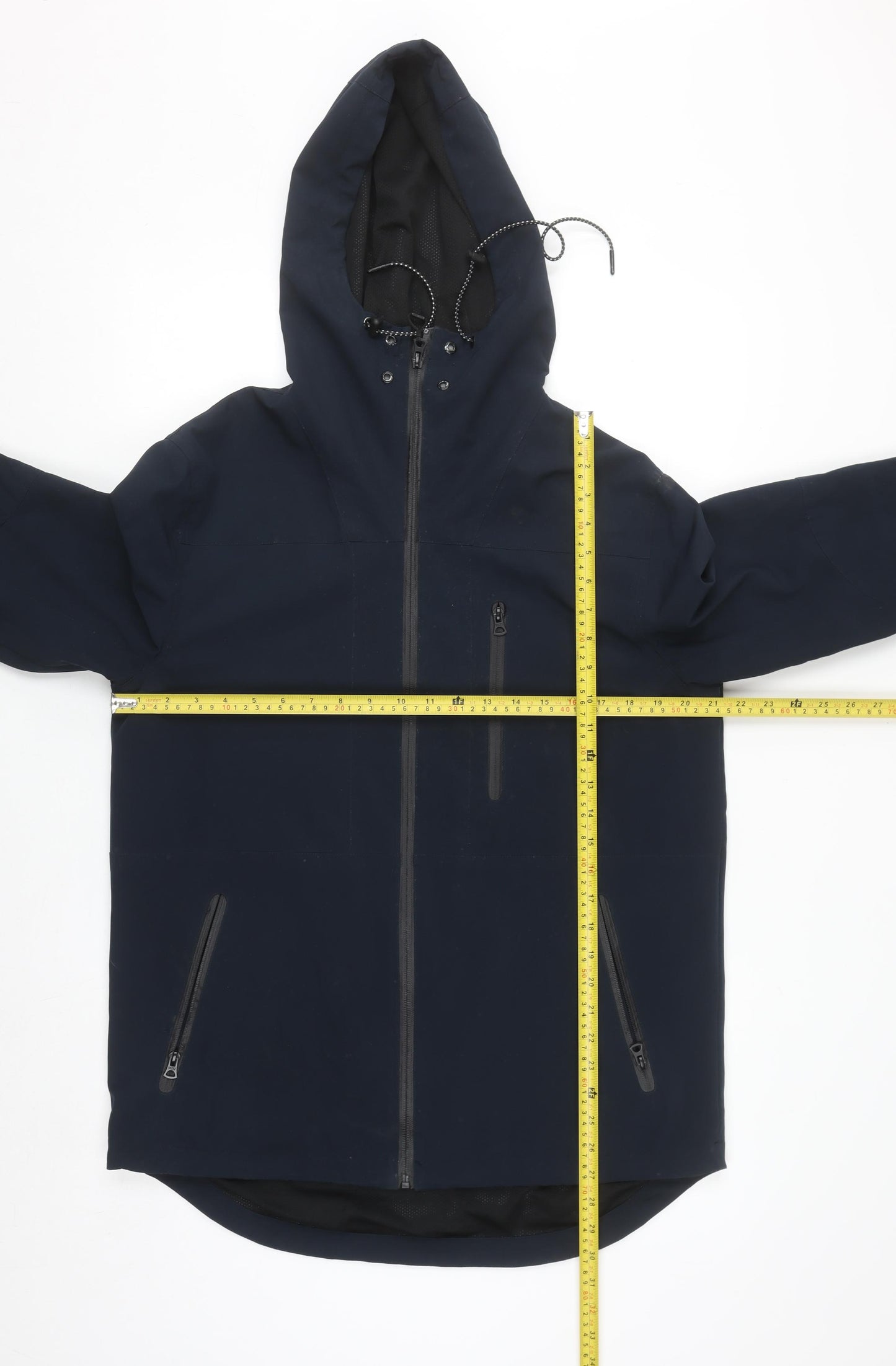Nanny State Men's Blue Hooded Soft Shell Jacket Medium Windproof