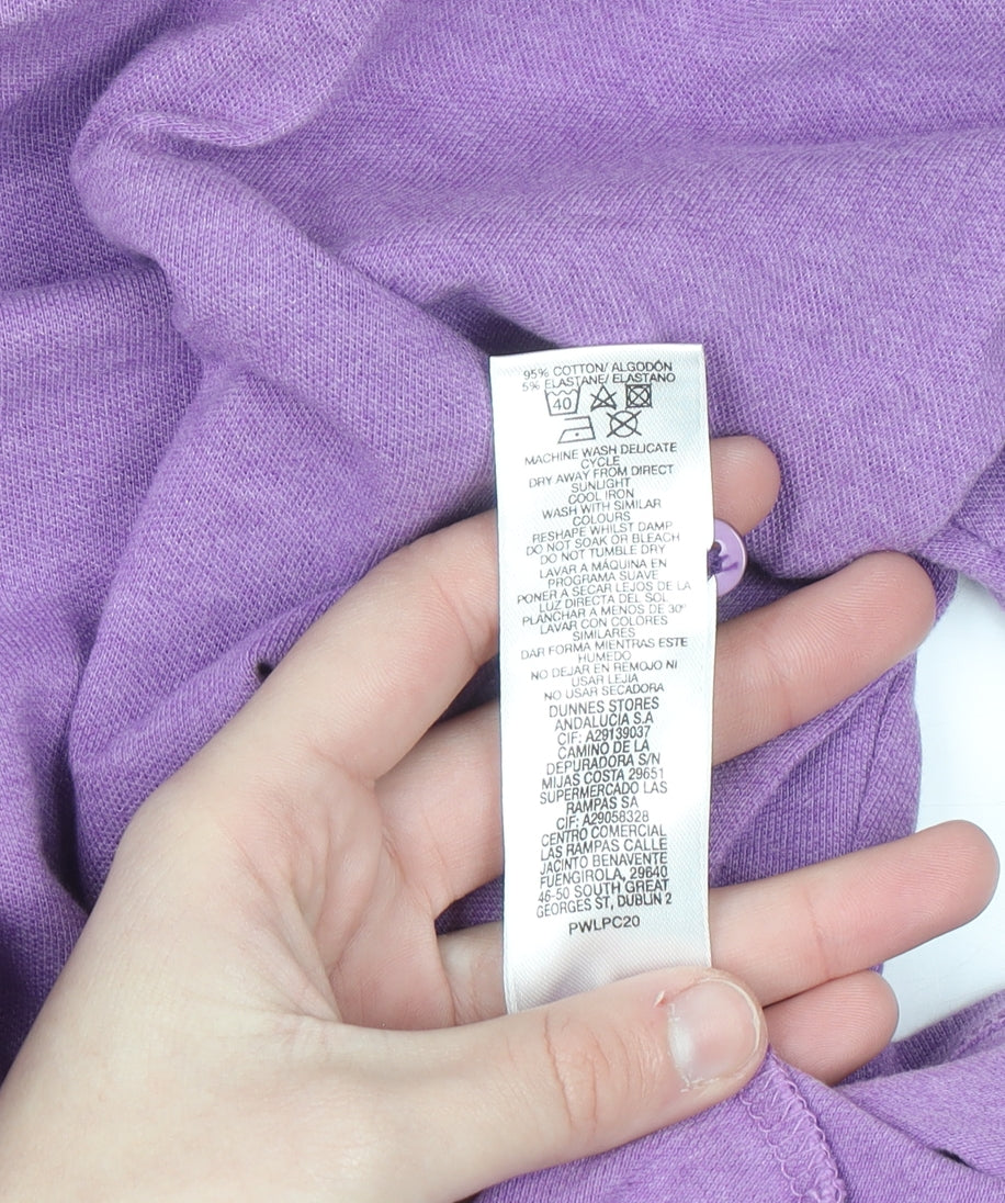 Paul Costelloe Living Men's Purple 2XL Polo Shirt Cotton Blend