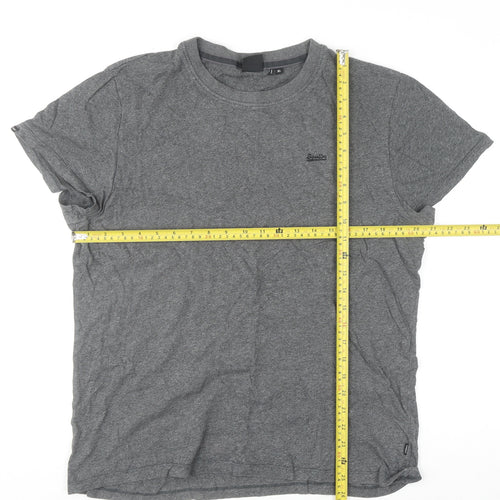 Superdry Studios Men's Grey XL Crew Neck Cotton T-Shirt