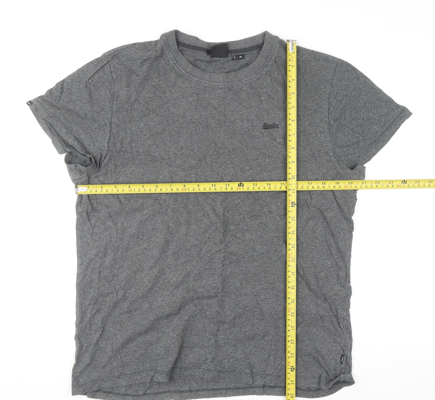 Superdry Studios Men's Grey XL Crew Neck Cotton T-Shirt