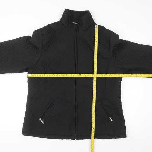 Pure & Natural Men's Black Quilted Mid-Length Jacket L