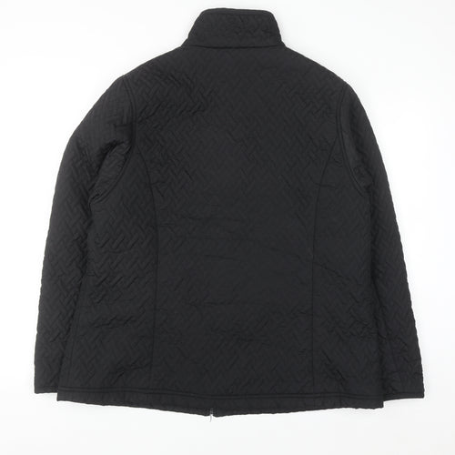 Pure & Natural Men's Black Quilted Mid-Length Jacket L