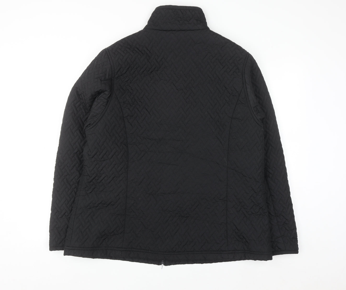 Pure & Natural Men's Black Quilted Mid-Length Jacket L