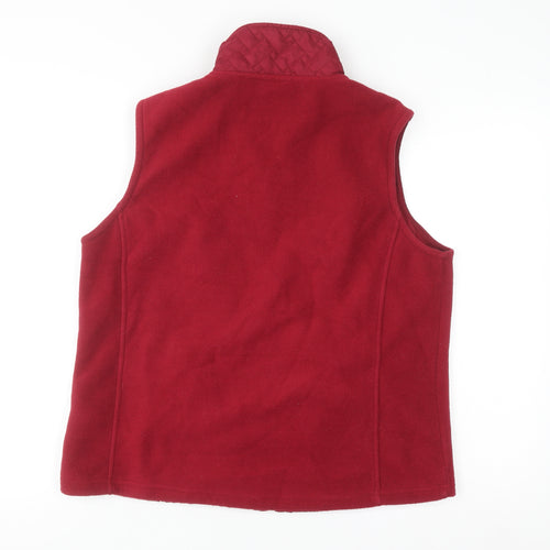Carole Little Women's Red Quilted Fleece Waistcoat Size L