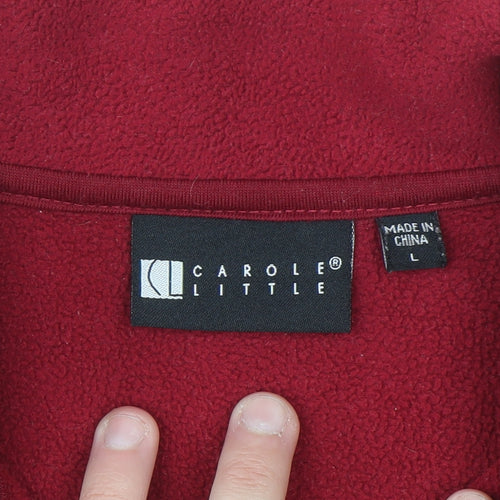 Carole Little Women's Red Quilted Fleece Waistcoat Size L