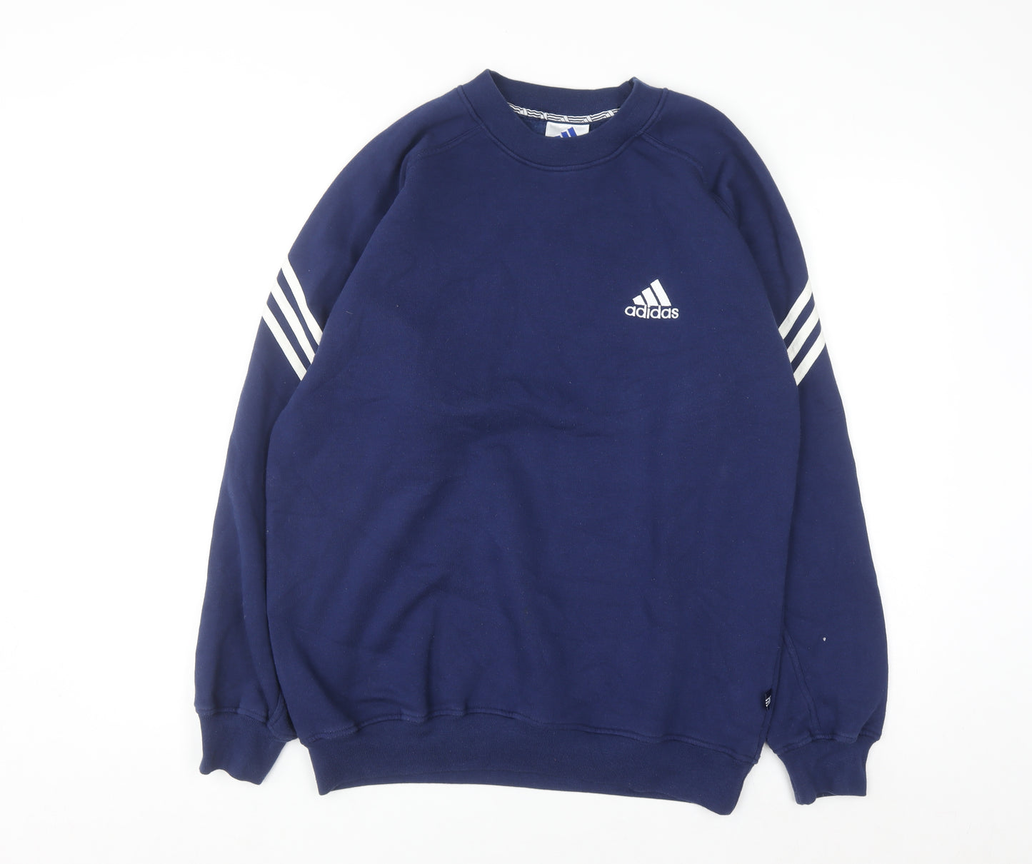 Adidas Men's Blue Crew Neck Pullover Sweatshirt Size S Regular Fit