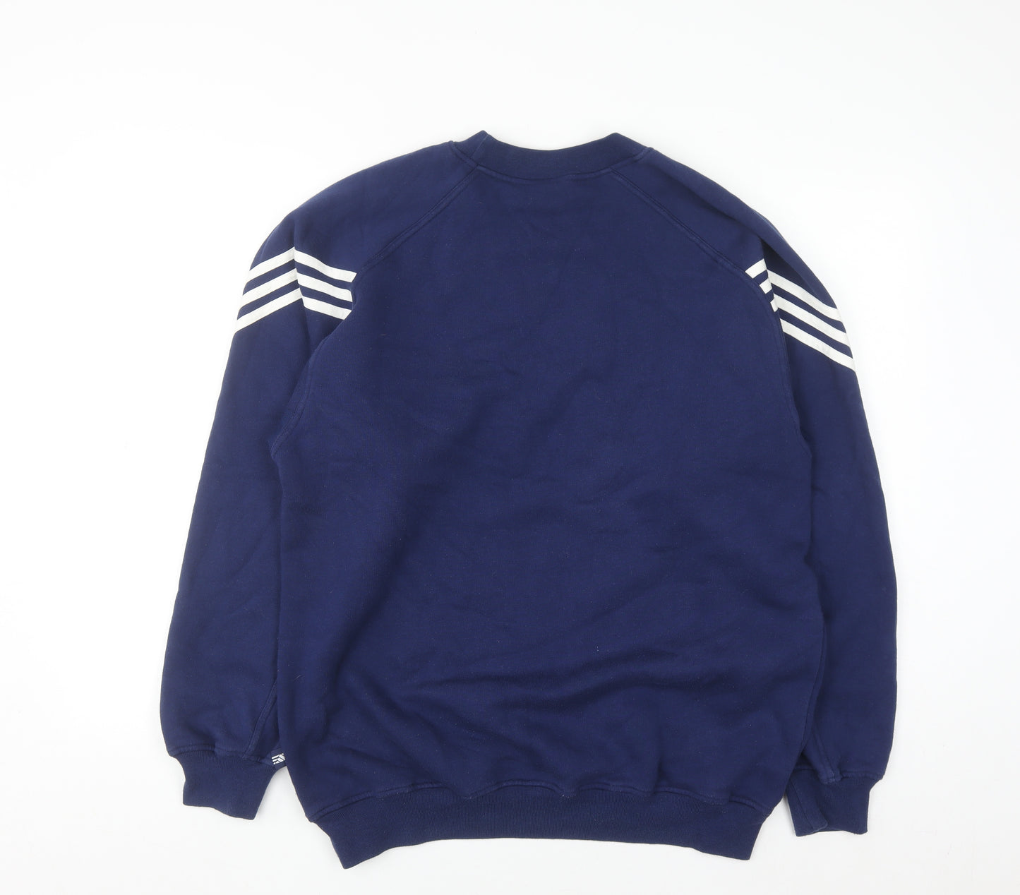 Adidas Men's Blue Crew Neck Pullover Sweatshirt Size S Regular Fit