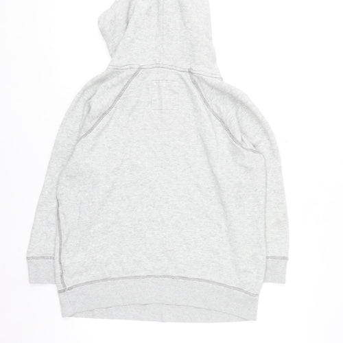 Hollister Women's Grey Hoodie Medium Stay Chill Surf Graphic