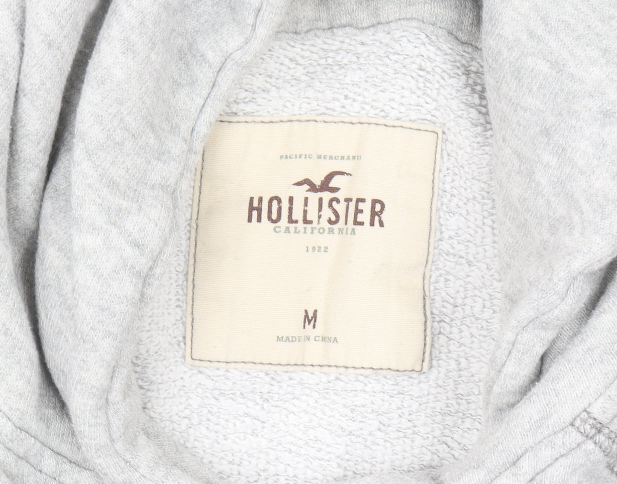 Hollister Women's Grey Hoodie Medium Stay Chill Surf Graphic
