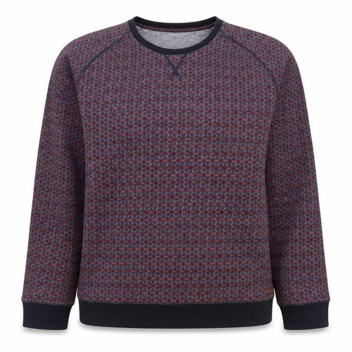Ted Baker Women Blue Red Patterned Cotton Sweatshirt Size 14 Regular