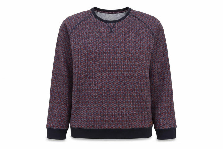 Ted Baker Women Blue Red Patterned Cotton Sweatshirt Size 14 Regular