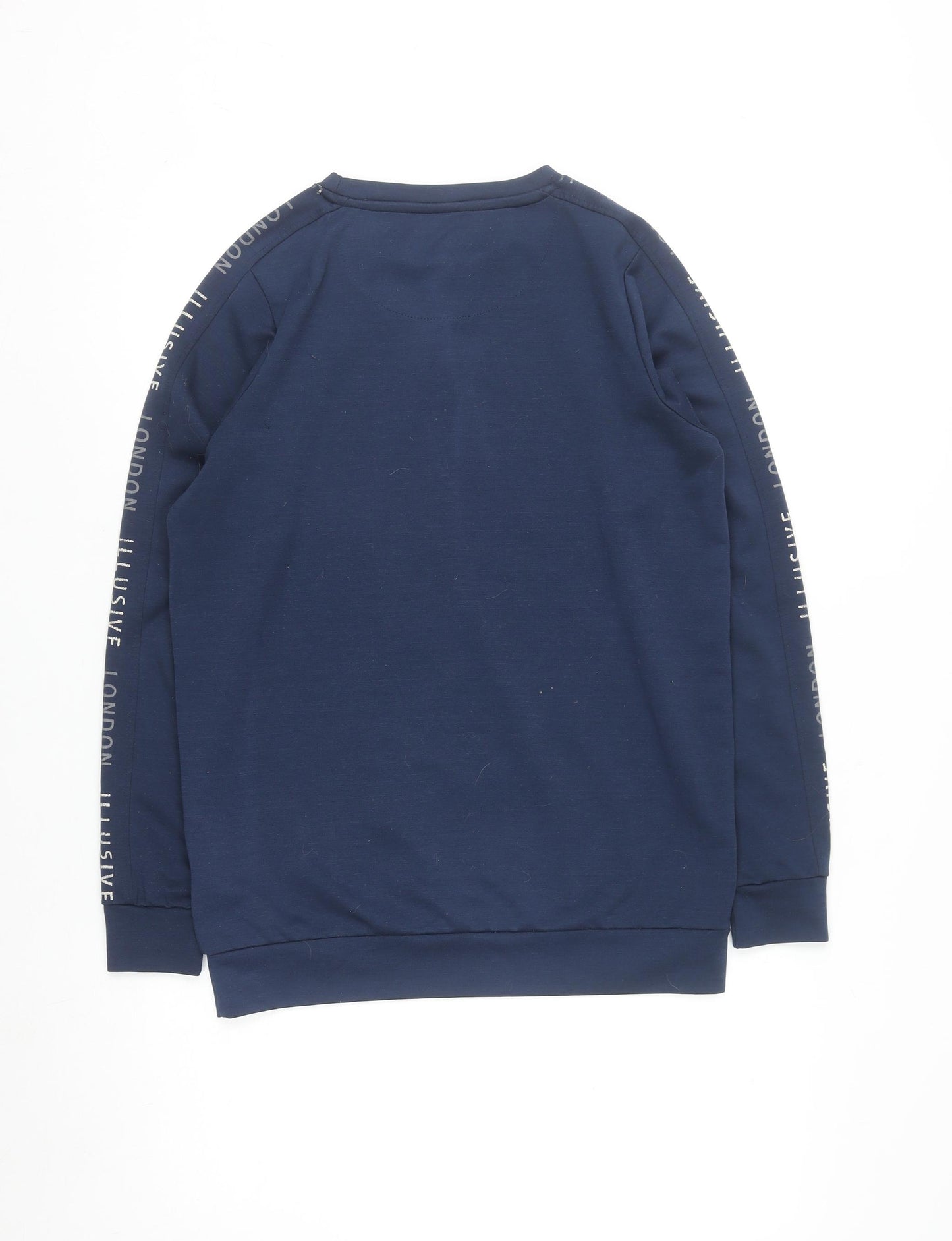 Illusive London Men's Blue Logo Crew Neck Sweatshirt Size L